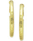 ფოტო #3 პროდუქტის Medium Hoop Earrings in 18k Gold-Plated Sterling Silver, 1-1/2", Created for Macy's