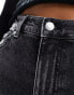 & Other Stories high waist wide leg jeans in salt and pepper black