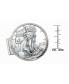 ფოტო #2 პროდუქტის Men's Sterling Silver Diamond Cut Coin Money Clip with American Silver Eagle Dollar