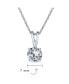 Фото #2 товара 1.5CTW CZ Solitaire Round Clear Cubic Zirconia Pendant Necklace For Women s Sterling Silver