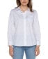 Фото #1 товара Women's Point Collar Button-Front Shirt