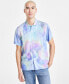 Фото #1 товара Рубашка мужская Sun + Stone Bernard с коротким рукавом, с принтом, с запахом, созданная для Macy's