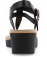 Фото #10 товара Women's Bianca Double Buckle Platform Wedge Sandals