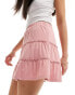 Фото #1 товара ASOS DESIGN tiered rara mini skirt in rose