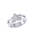 ფოტო #1 პროდუქტის On Point Triangle Design Sterling Silver Diamond Women Ring