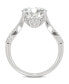 Фото #4 товара Moissanite Round Twisted Shank Ring (2-9/10 ct. tw. Diamond Equivalent) in 14k White Gold