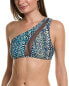 Фото #1 товара Vince Camuto One-Shoulder Bikini Top Women's Blue Xs