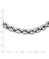 Stainless Steel 20 inch Square Link Necklace