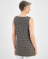 Фото #2 товара Women's Scoop Neck Printed Sleeveless Top, Created for Macy's