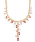 ფოტო #1 პროდუქტის Gold-Tone Multi Stone Lariat Necklace, 16" + 3" extender, Created for Macy's