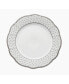 24 Piece Wavy Fine China Silver Dot Dinnerware