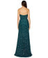 Фото #2 товара Women's Beaded Strapless Dress with Slit