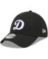 Фото #1 товара Men's Black Los Angeles Dodgers Logo 39THIRTY Flex Hat
