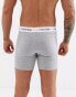 Calvin Klein Cotton Stretch 3 pack boxer briefs in black, white and grey - MULTI