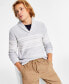 Фото #1 товара Men's Hunter Regular-Fit Stripe Shawl-Collar Sweater, Created for Macy's