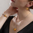 Фото #2 товара Zářivý přívěsek Golden Heart s 24karátovým zlatem v perle Lampglas S24