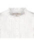 ფოტო #2 პროდუქტის Baby Girls Organic Cotton Ruffle Neck Blouse with Pintucks