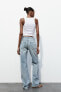 RIPPED MID-RISE WIDE-LEG TRF JEANS