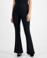 Фото #2 товара Petite Ponte-Knit Flare Pants, Created for Macy's