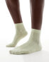 Sui Ava Sofie pointelle ankle socks in matcha green