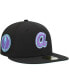 Фото #2 товара Men's Black Atlanta Braves 1972 MLB All-Star Game Black Light 59FIFTY Fitted Hat