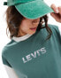 Фото #2 товара Levi's oversized ringer t-shirt with chest logo in green