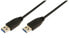Фото #1 товара LogiLink CU0038 - 1 m - USB A - USB A - USB 3.2 Gen 1 (3.1 Gen 1) - Male/Male - Black