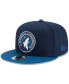 Фото #1 товара Men's Black, Gray Minnesota Timberwolves 2-Tone 9FIFTY Adjustable Snapback Hat