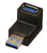 Фото #3 товара Lindy USB 3.0 Adapter Type A 90° down - USB A - USB A - Black