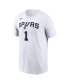 Фото #3 товара Men's Victor Wembanyama White San Antonio Spurs 2023 NBA Draft First Round Pick Name and Number T-shirt