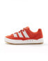 adidas Originals Adimatic gum sole trainers in red and white