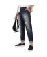 Фото #3 товара Men's Ripped Dark-Wash Denim Jeans