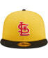 Жёлто-чёрная кепка для мужчин New Era St. Louis Cardinals Grilled 59FIFTY Черный, желтый, 7 1/8 - фото #3