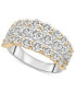 Фото #1 товара Diamond Triple Row Ring (3 ct. t.w.) in 14k Two-Tone Gold