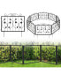 Decorative Garden Fence with 8 Panels Outdoor Animal Barrier Landscape Border