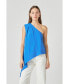 ფოტო #2 პროდუქტის Women's One Shoulder Waterfall Top