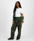 Фото #1 товара Juniors' Wide-Leg Cargo Sweatpants