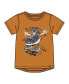 Boy Organic Cotton T-Shirt With Sneaker Print Orange - Toddler|Child