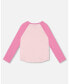 Big Girls Baseball Top With Print Unicorn