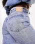 Фото #4 товара Pull&Bear – Jeans mit weitem Bein in Mittelblau