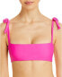 Charlie Holiday 285071 Womens Bandeau Top Swimwear Pink, Size Medium