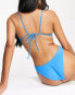 Weekday Open Back Cut Out Swimsuit in bright blue BLAU, M - EU 40-42 - фото #3