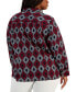 ფოტო #2 პროდუქტის Plus Size Cotton Printed Utility Shirt