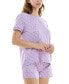 Фото #8 товара Women's 2-Pc. Printed Short Pajamas Set