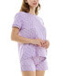 ფოტო #8 პროდუქტის Women's 2-Pc. Printed Short Pajamas Set