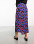 French Connection wrap midi skirt in bright floral