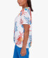 Фото #4 товара Petite Neptune Beach Seahorse Textured Short Sleeve Top