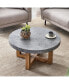 Retro-style coffee table, 31.4" diameter, MDF, for living rooms