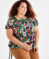 ფოტო #1 პროდუქტის Plus Size Crochet-Trimmed Top, Created for Macy's