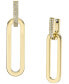 Фото #2 товара Heritage D-Link Glitz Gold-Tone Stainless Steel Drop Earrings